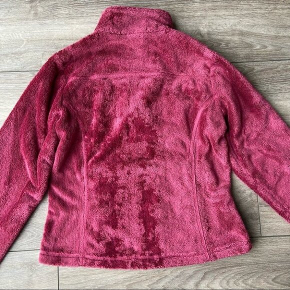 L.L.Bean Vintage Fuzzy Fleece Teddy Jacket  in Burgundy - Picture 10 of 14